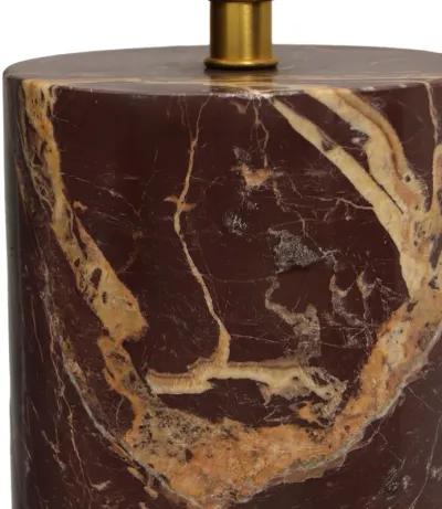 Mable Red Levanto Marble Table Lamp