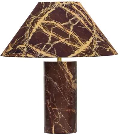 Mable Red Levanto Marble Table Lamp