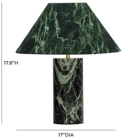 Mable Spider Green Marble Table Lamp