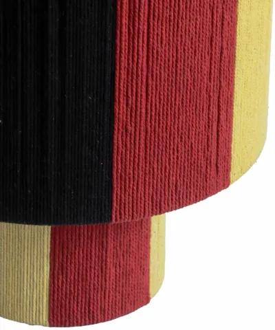 Guinevere Red and Yellow Striped Cotton Table Lamp