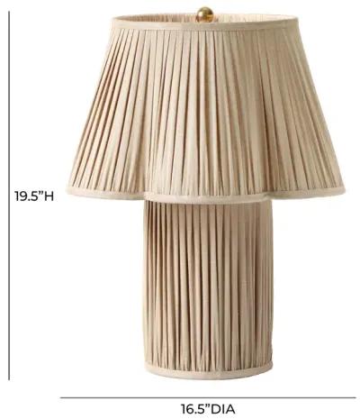 Corrine Beige Linen Table Lamp