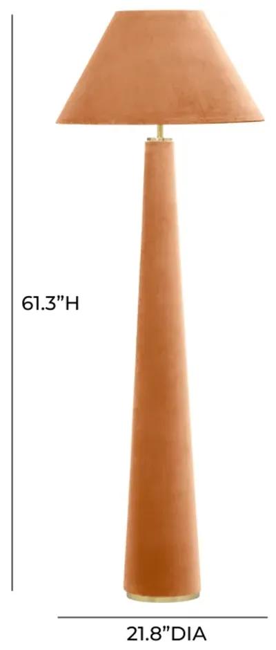 Graham Terracotta Velvet Floor Lamp