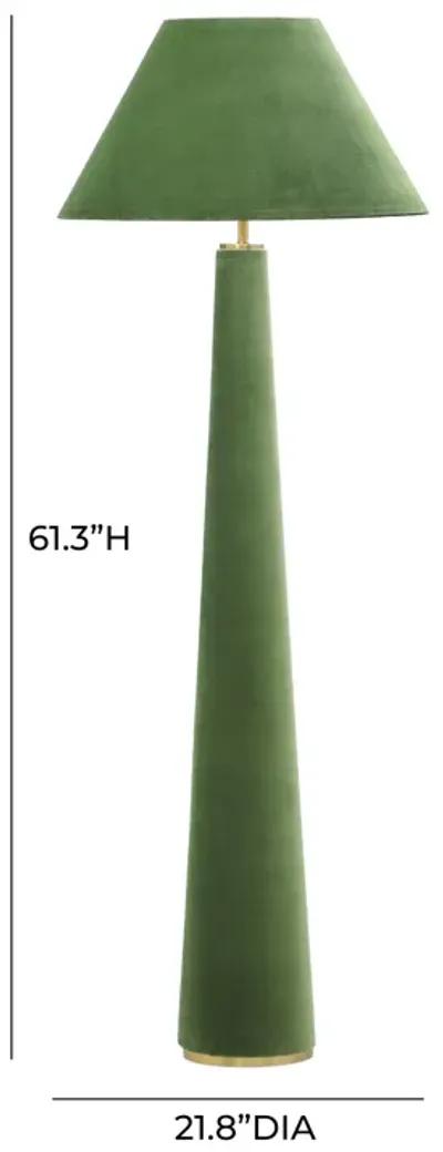 Graham Moss Green Velvet Floor Lamp