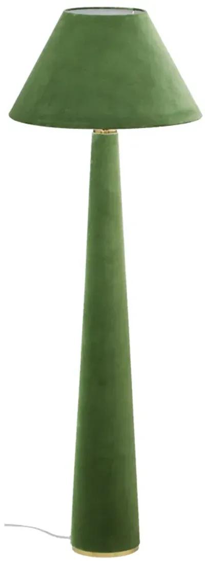 Graham Moss Green Velvet Floor Lamp