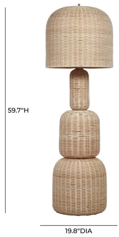 Kootu Natural Rattan Floor Lamp