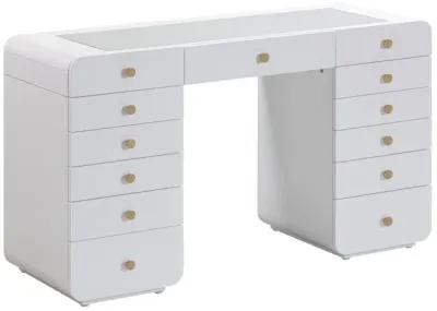 Hollywood White Vanity Desk