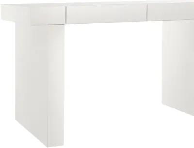 Clara Glossy White Lacquer Desk