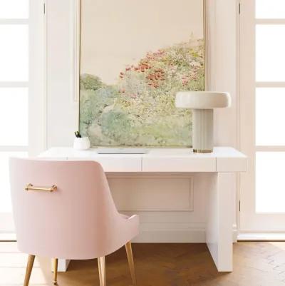 Clara Glossy White Lacquer Desk