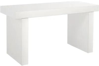 Clara Glossy White Lacquer Desk