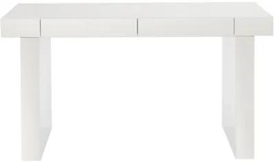 Clara Glossy White Lacquer Desk