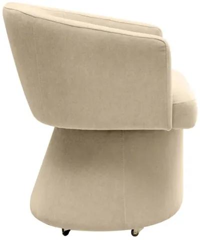 Kristen Taupe Upcycled Chenille Rolling Desk Chair