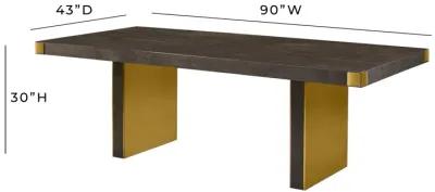 Selena Chocolate Brown Ash Dining Table