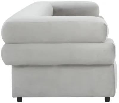 Elsa Light Grey Velvet Sofa