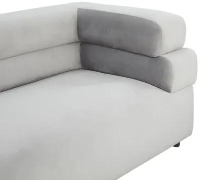 Elsa Light Grey Velvet Sofa