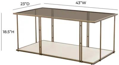 Emma Cream Ash & Glass Coffee Table