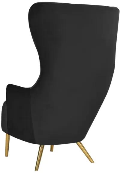 Julia Black Velvet Wingback Chair