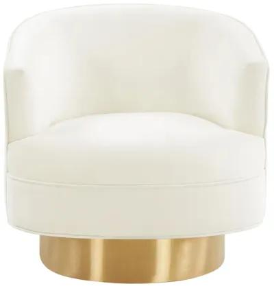 Stella Cream Velvet Swivel Chair