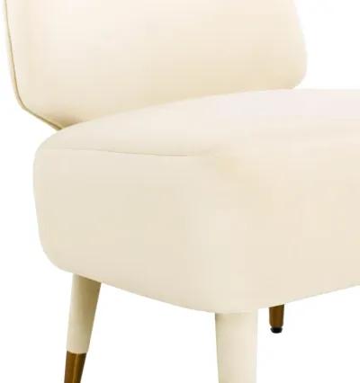 Athena Cream Velvet Accent Chair