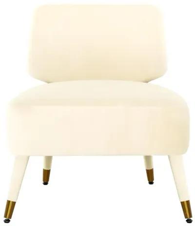 Athena Cream Velvet Accent Chair