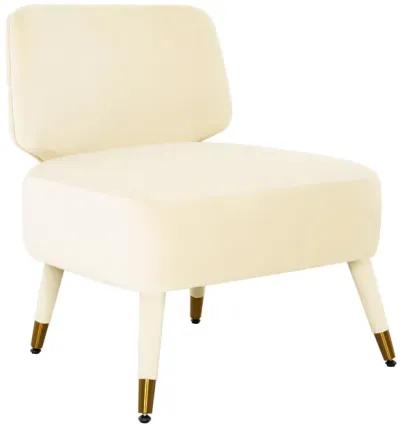 Athena Cream Velvet Accent Chair