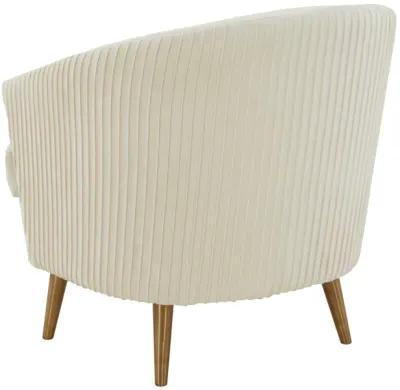 Jules Cream Velvet Accent Chair