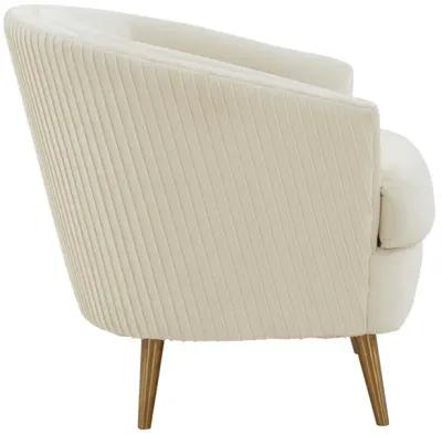 Jules Cream Velvet Accent Chair