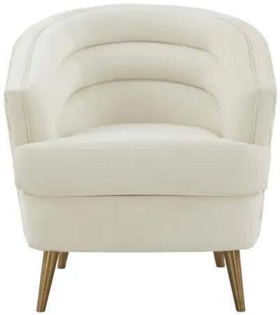 Jules Cream Velvet Accent Chair