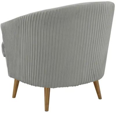 Jules Light Grey Velvet Accent Chair