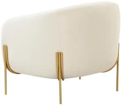 Kandra Cream Velvet Accent Chair