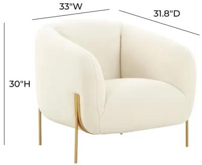 Kandra Cream Shearling Accent Chair