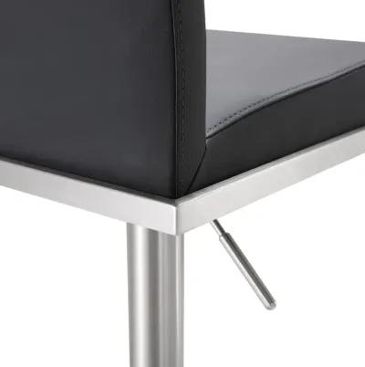 Amalfi Black Performance Vegan Leather Adjustable Stool