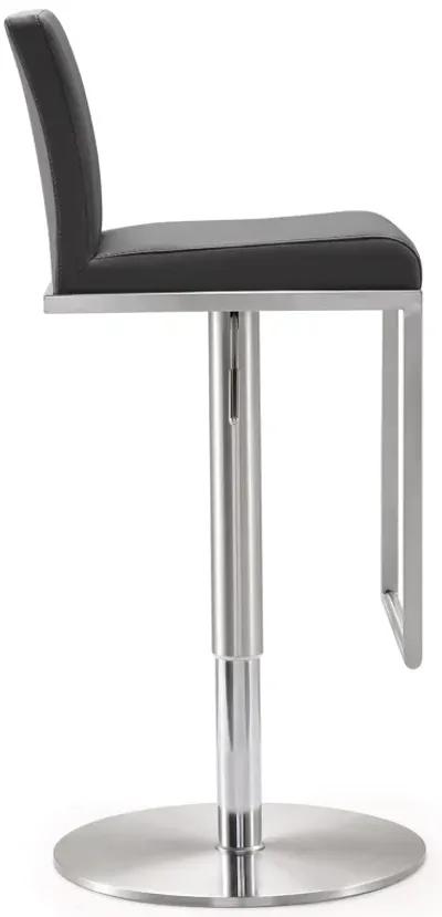 Amalfi Grey Performance Vegan Leather Adjustable Stool