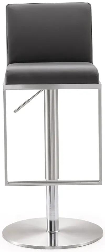 Amalfi Grey Performance Vegan Leather Adjustable Stool