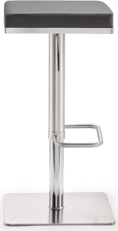 Bari Grey Stainless Steel Adjustable Barstool