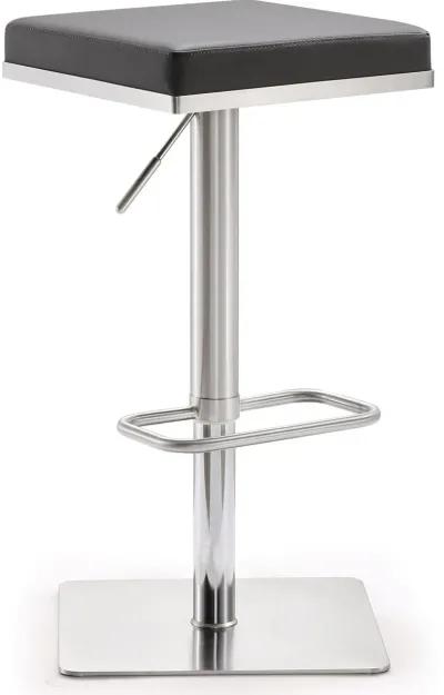 Bari Grey Stainless Steel Adjustable Barstool