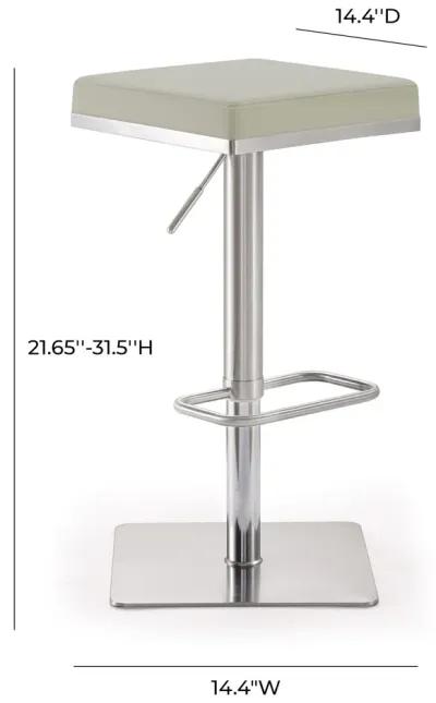 Bari Light Grey Stainless Steel Barstool