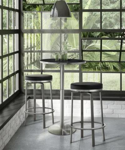 Pratt Black Swivel Counter Stool - Set of 2