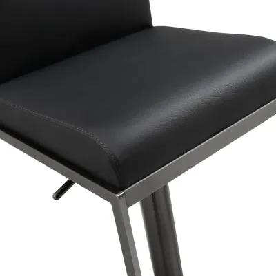 Amalfi Black Performance Vegan Leather on Black Stool