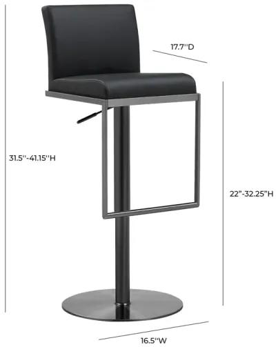 Amalfi Black Performance Vegan Leather on Black Stool