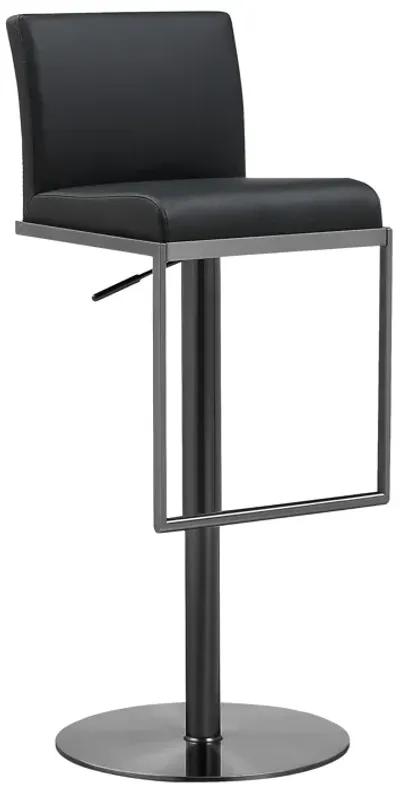 Amalfi Black Performance Vegan Leather on Black Stool