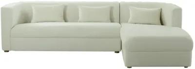 Callie Cream Velvet Sectional - RAF