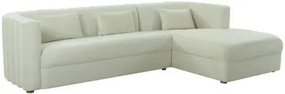 Callie Cream Velvet Sectional - RAF