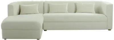 Callie Cream Velvet Sectional - LAF