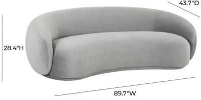 Kendall Light Grey Velvet Sofa