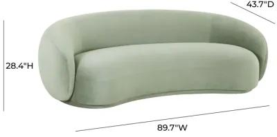 Kendall Moss Green Velvet Sofa