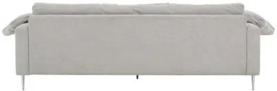 Vari Light Grey Textured Velvet Lounge Sofa