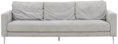 Vari Light Grey Textured Velvet Lounge Sofa