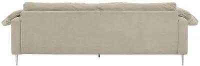 Vari Beige Textured Velvet Lounge Sofa