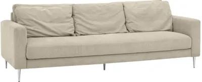 Vari Beige Textured Velvet Lounge Sofa