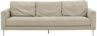 Vari Beige Textured Velvet Lounge Sofa